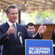 California Gov. Gavin Newsom speaks during a bill signing ceremony at Nido’s Backyard Mexican Restaurant on February 09, 2022, in San Francisco, California.